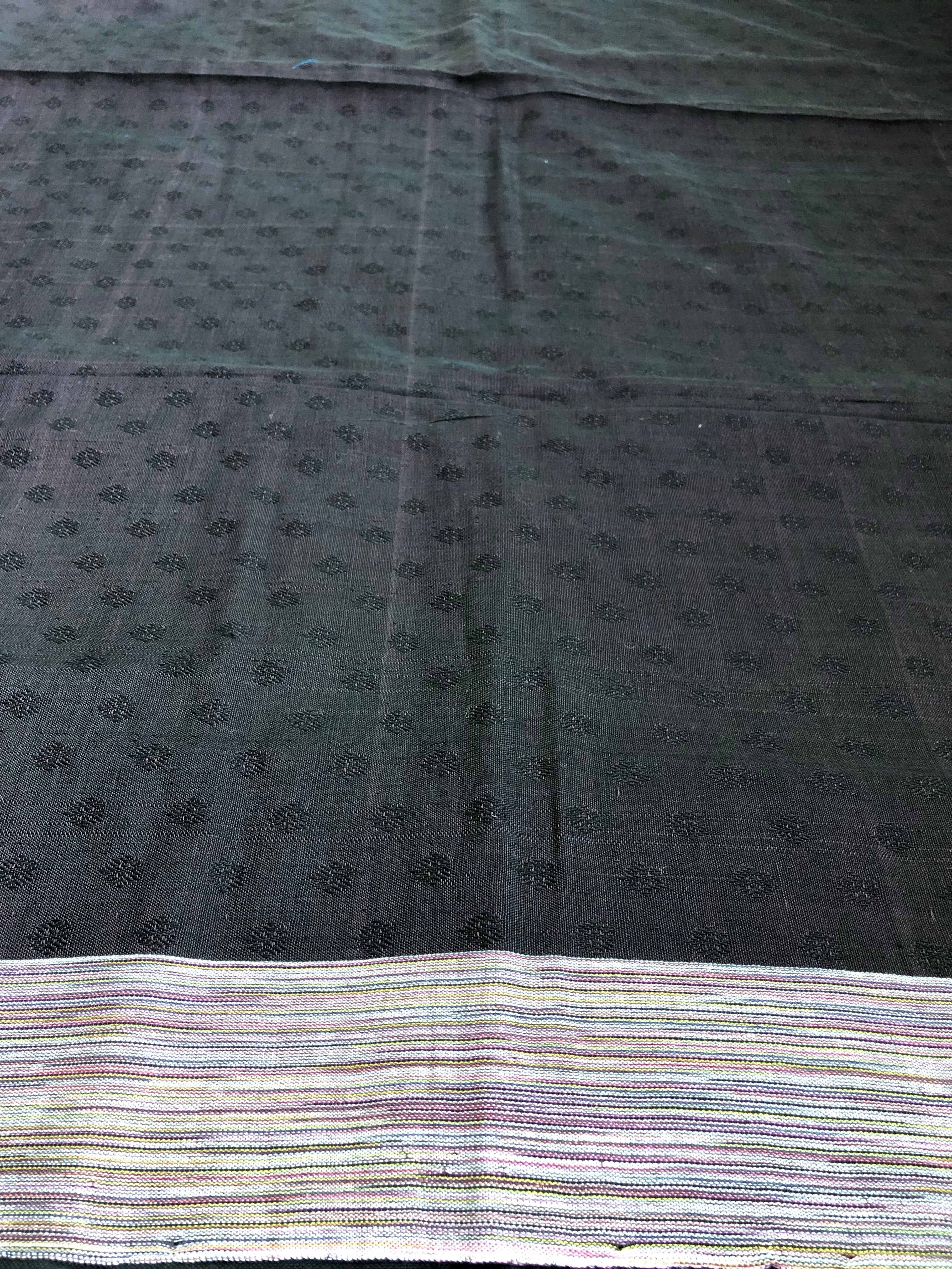 Pure Khadi Handloom - Black Brown Woven