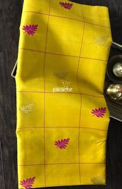 Silk Kanjivaram - Yellow Pink