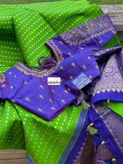 Silk Kanjivaram - Green Purple