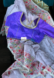 Designer Organza - Lilac Embroidered