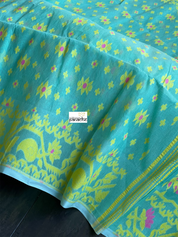 Jamdaani  -Mint Green Yellow