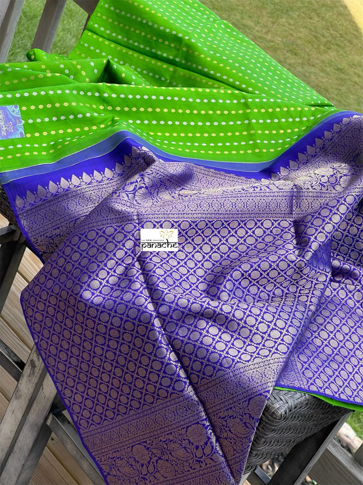 Silk Kanjivaram - Green Purple