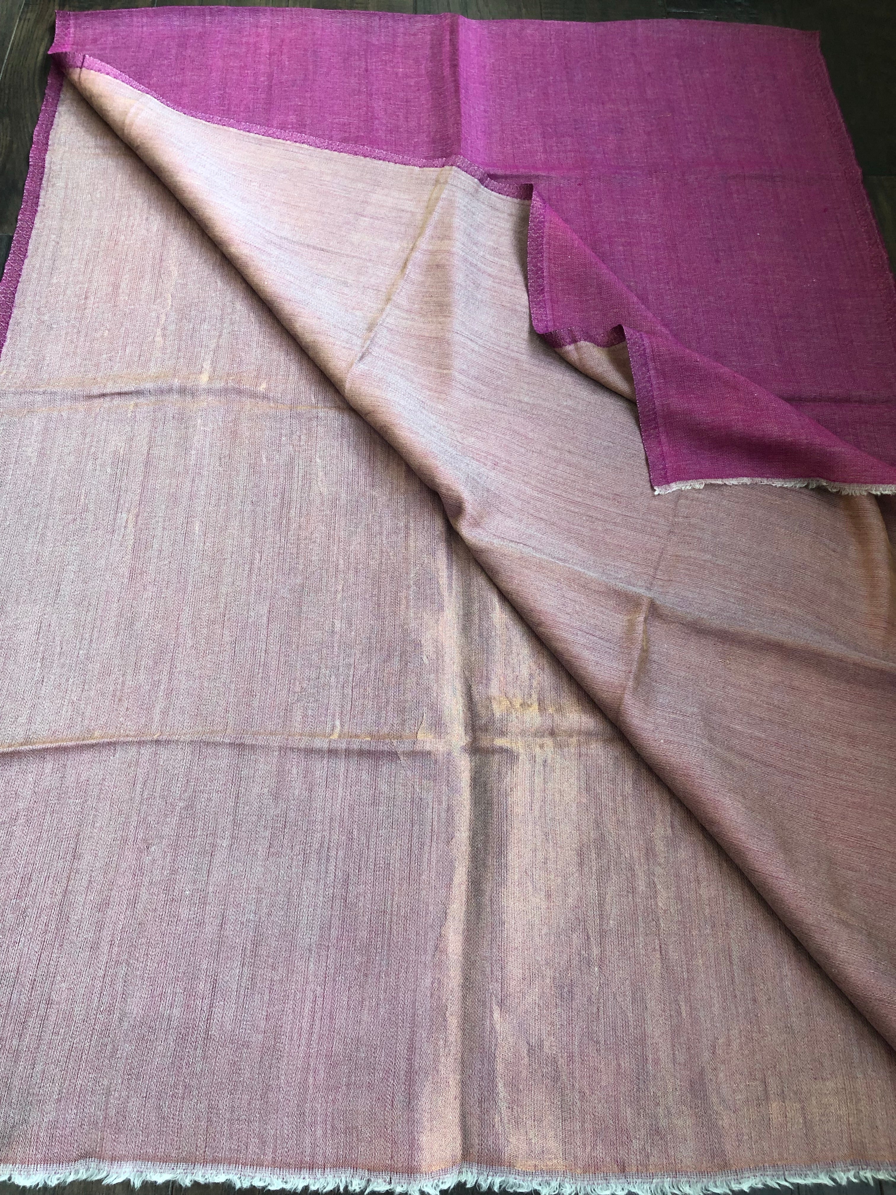 Pure Pashmina Stole - Magenta Pink Reversible