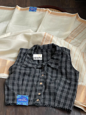 Designer Blouse - Black Checkered