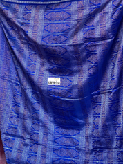Pure Silk Bomkai - Pink Royal Blue