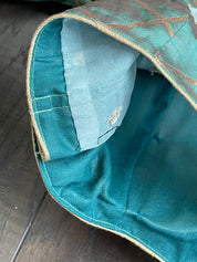 Designer Blouse - Sea Green Gold Zari