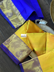 Silk Kanjivaram - Yellow Blue