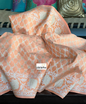Pure Silk Katan Banarasi- Gajri Orange