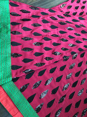 Designer Saree - Grape color Black sequin