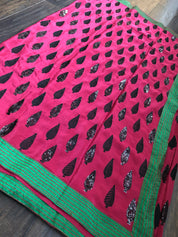 Designer Saree - Grape color Black sequin