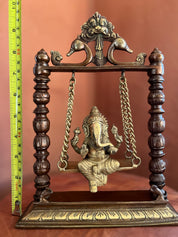 Home Decor - Brass Ganesha Idol2 on jhula