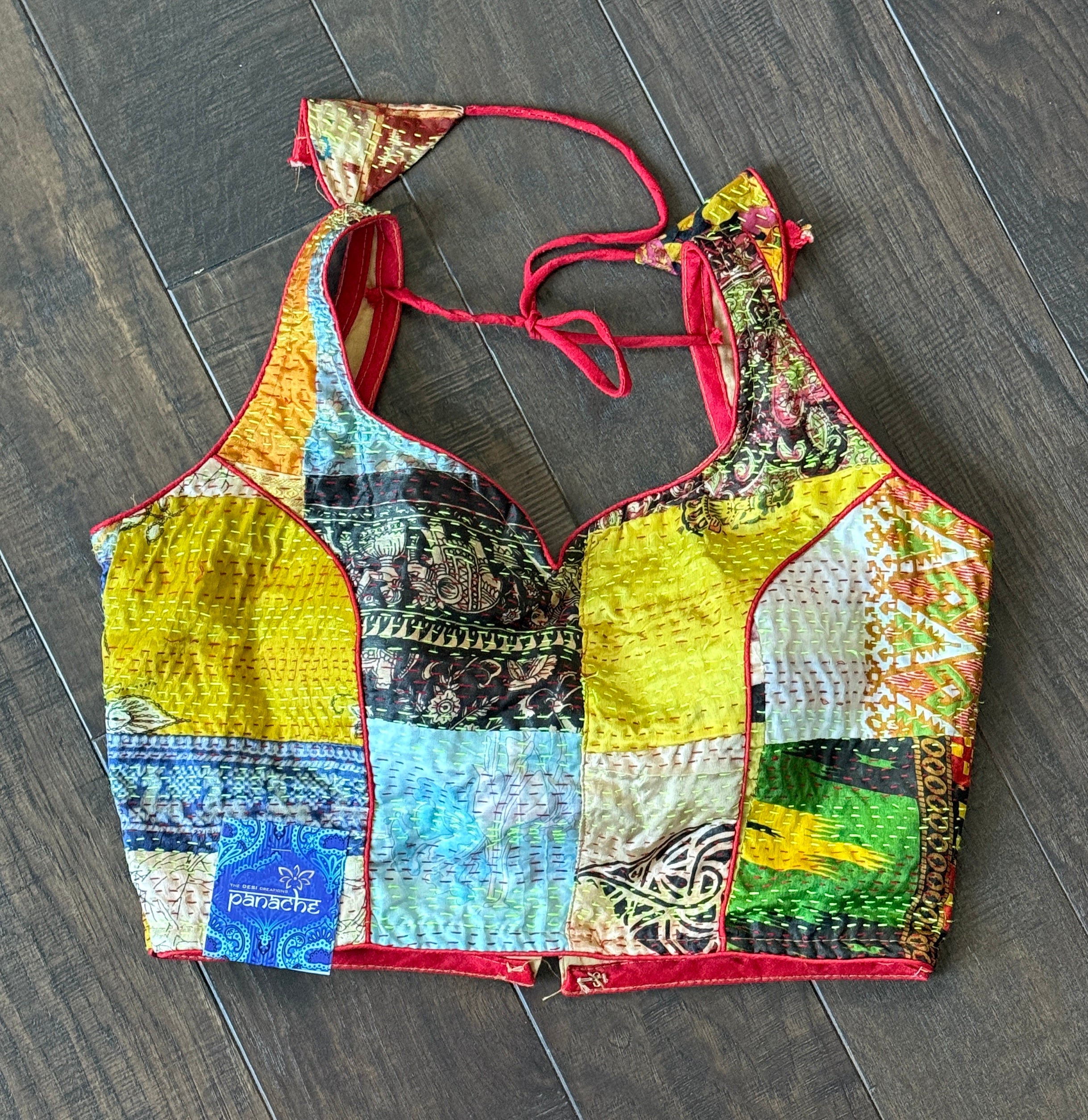 Designer Blouse - Multi Color Kantha 3
