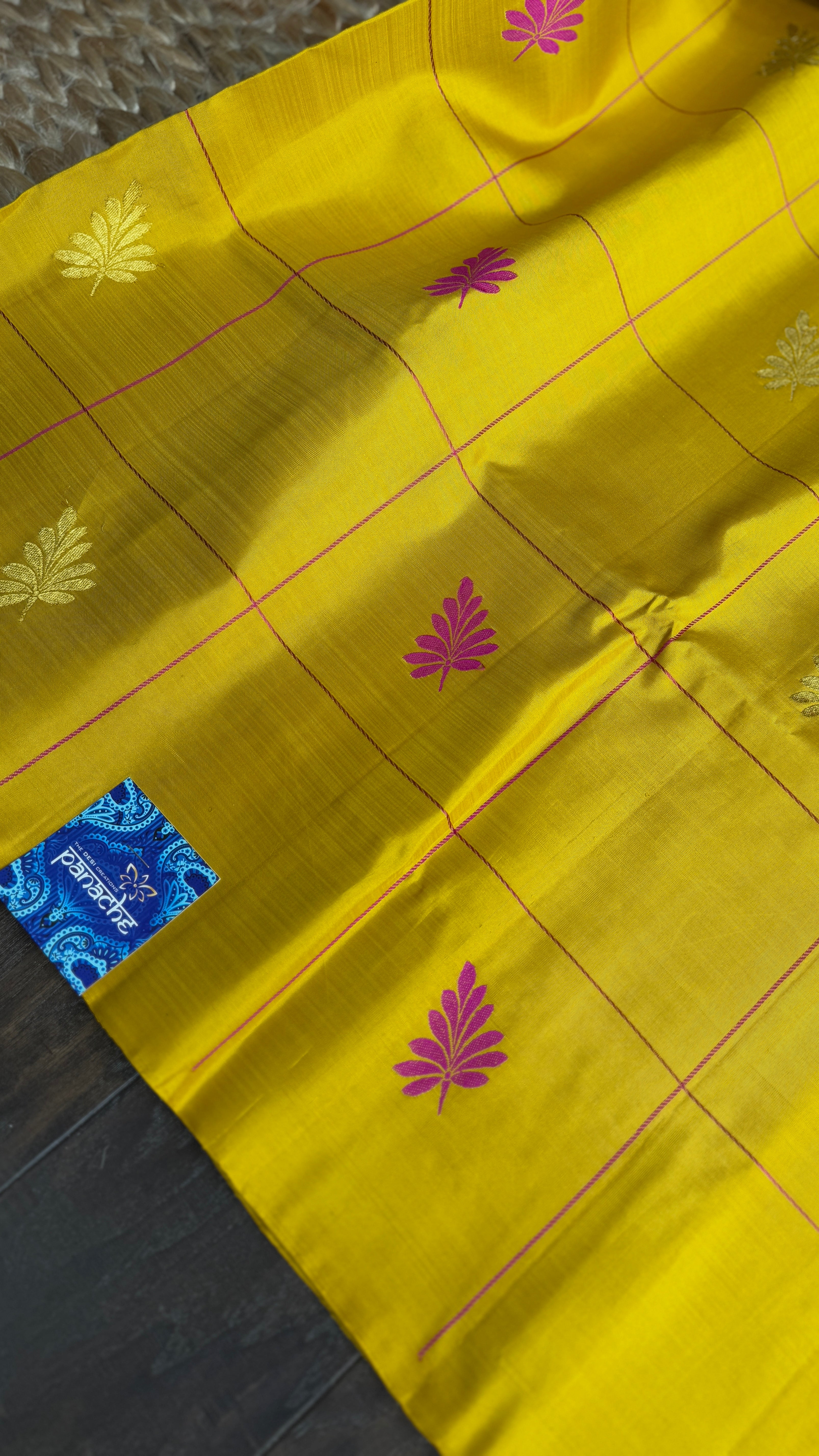 Silk Kanjivaram - Yellow Pink