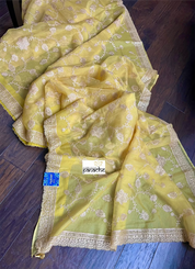 Designer Organza Sequin - Light Yellow