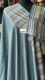 Printed Muga Silk - Grey