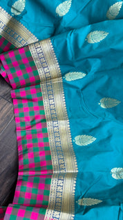 Soft Silk Kanjivaram - Firozi Blue Magenta