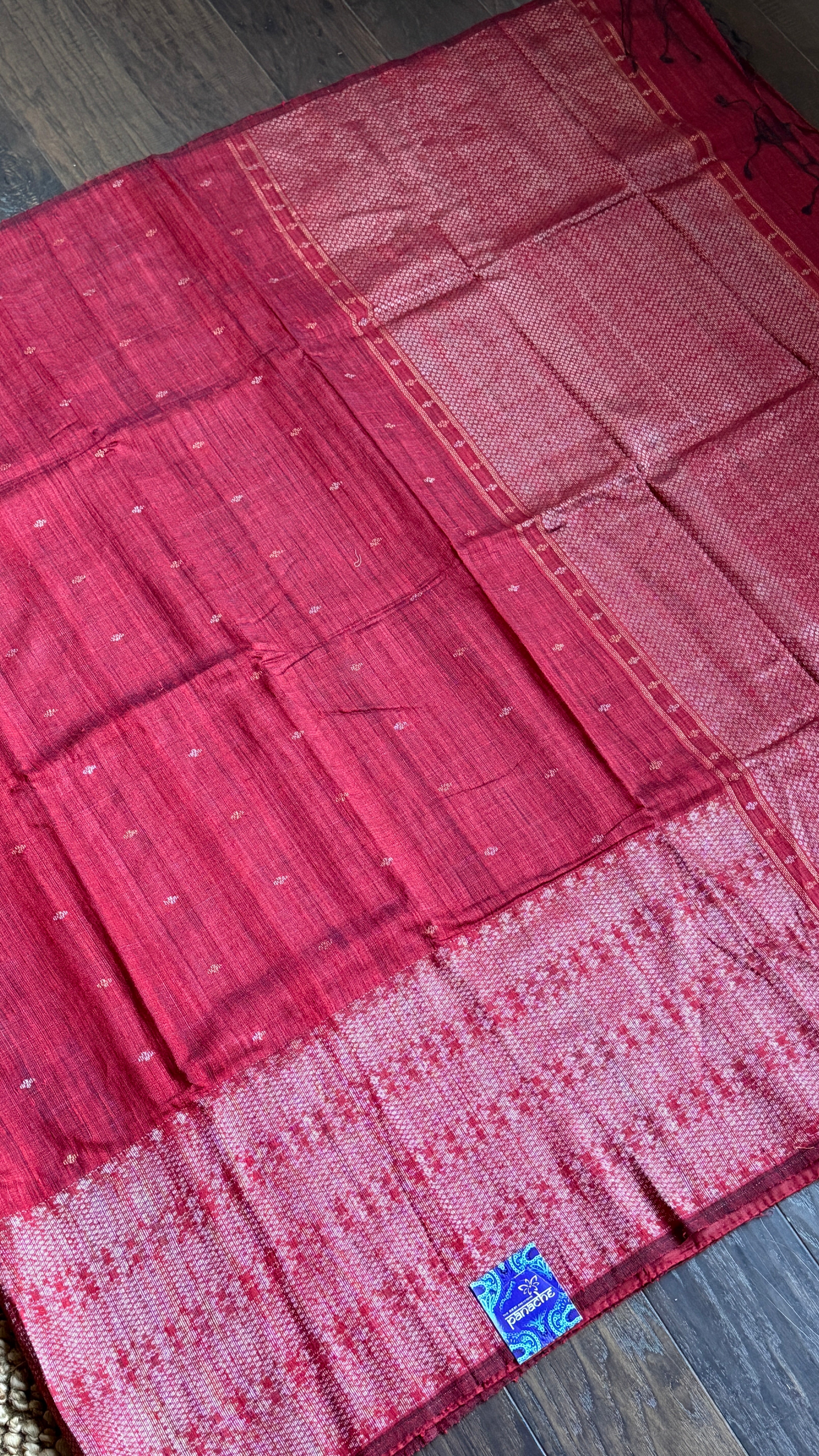 Pure Matka Silk - Maroon Zari Woven