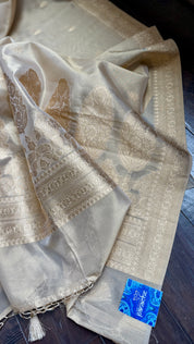 Tissue Silk Banarasi - Golden Tan Beige