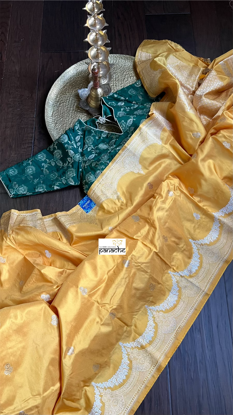 Pure Silk Kadwa Banarasi- Mango Yellow