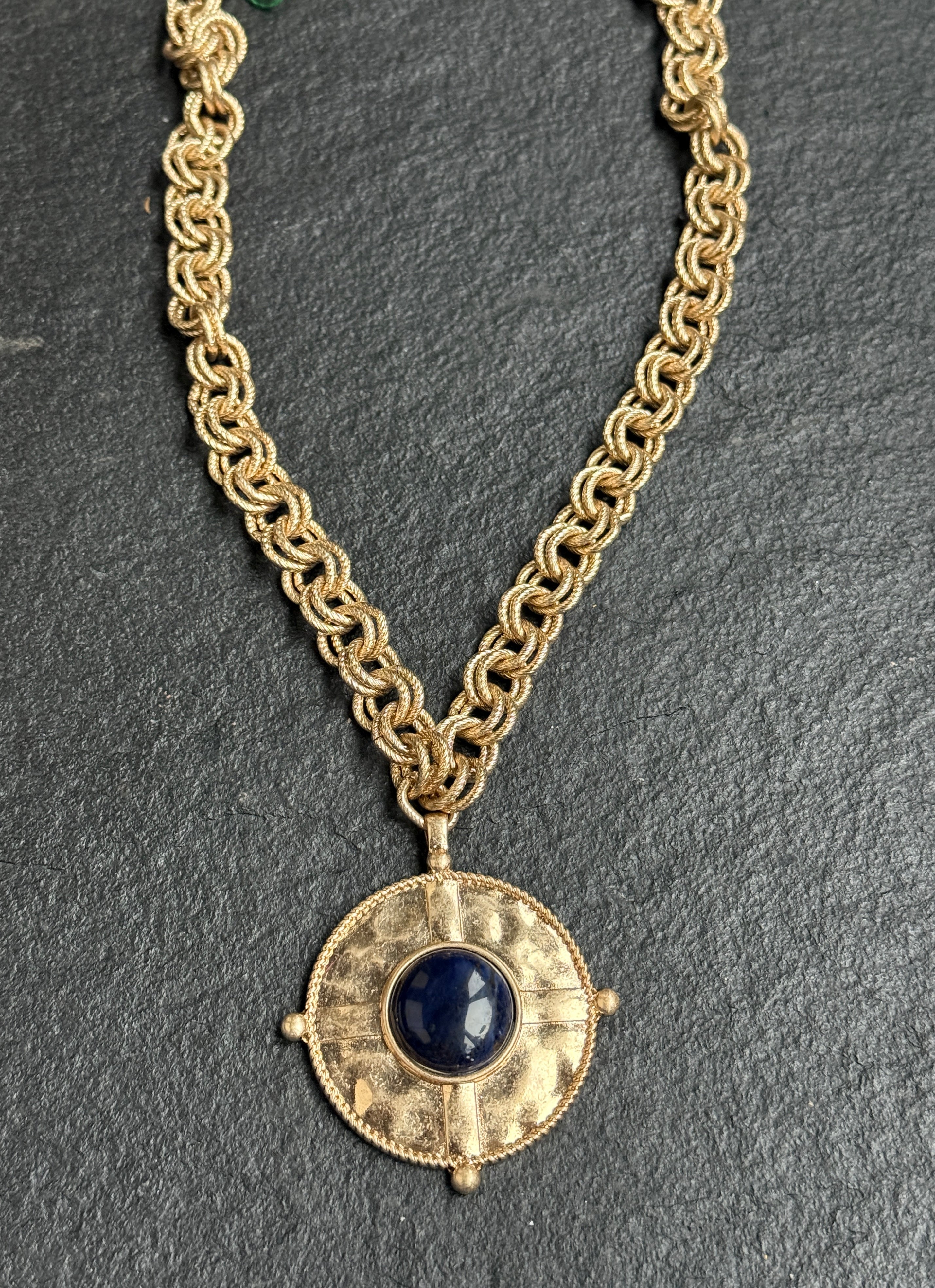 Jewelry Necklace - German Silver Gold Vintage