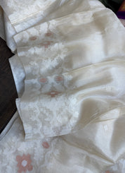 Pure Tussar Silk Jamdaani - OffWhite