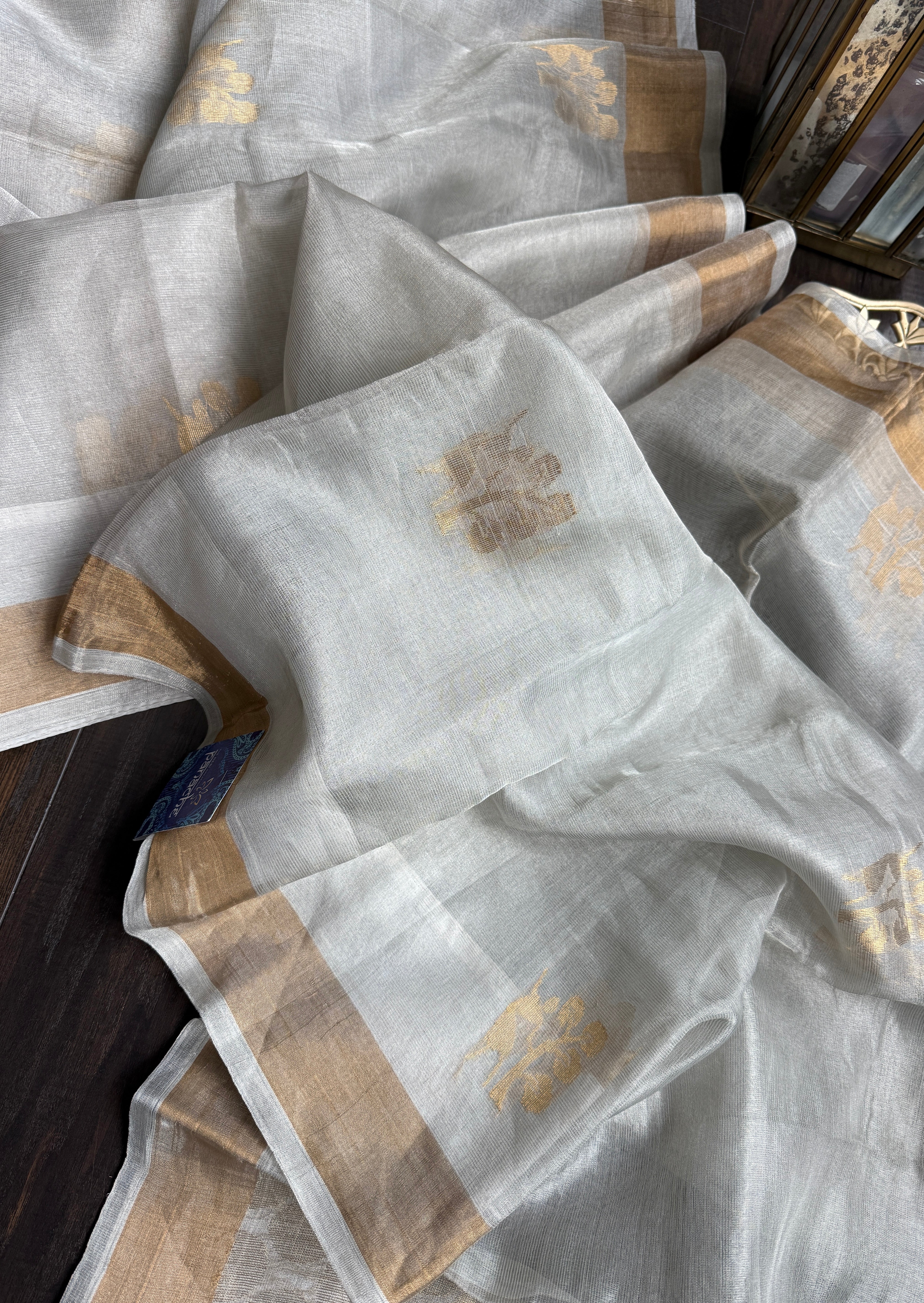 Pure Tissue Silk - Silver Golden