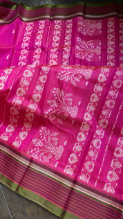 Pure Garad Silk- Pink Green