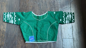 Designer Blouse - Green Jamdaani Woven