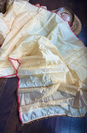 Chanderi Pattu Silk - Light Butter Yellow