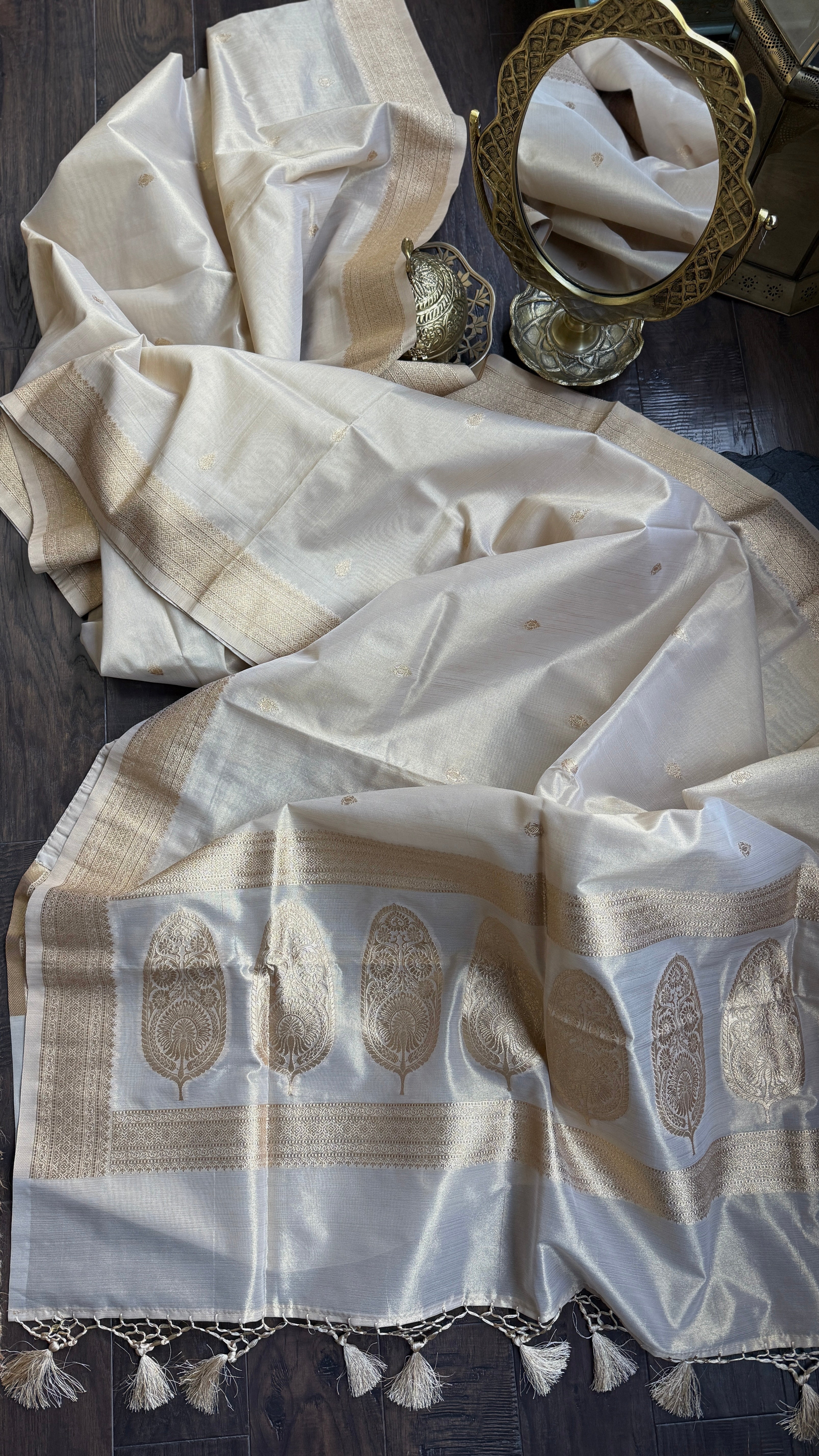 Tissue Silk Banarasi - Golden Beige