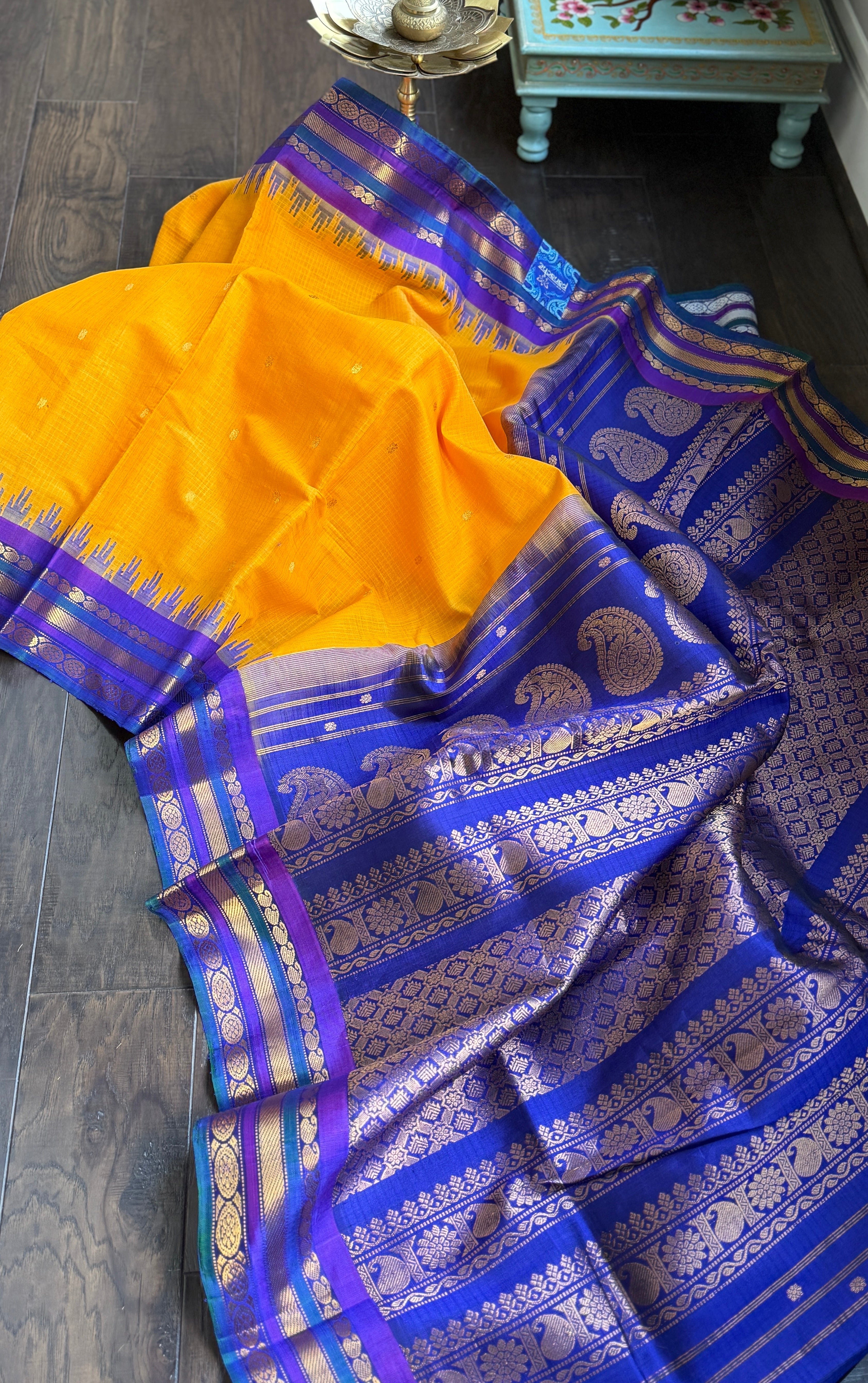Pure SICO Kuttu Gadwal - Sunrise Orange Purple