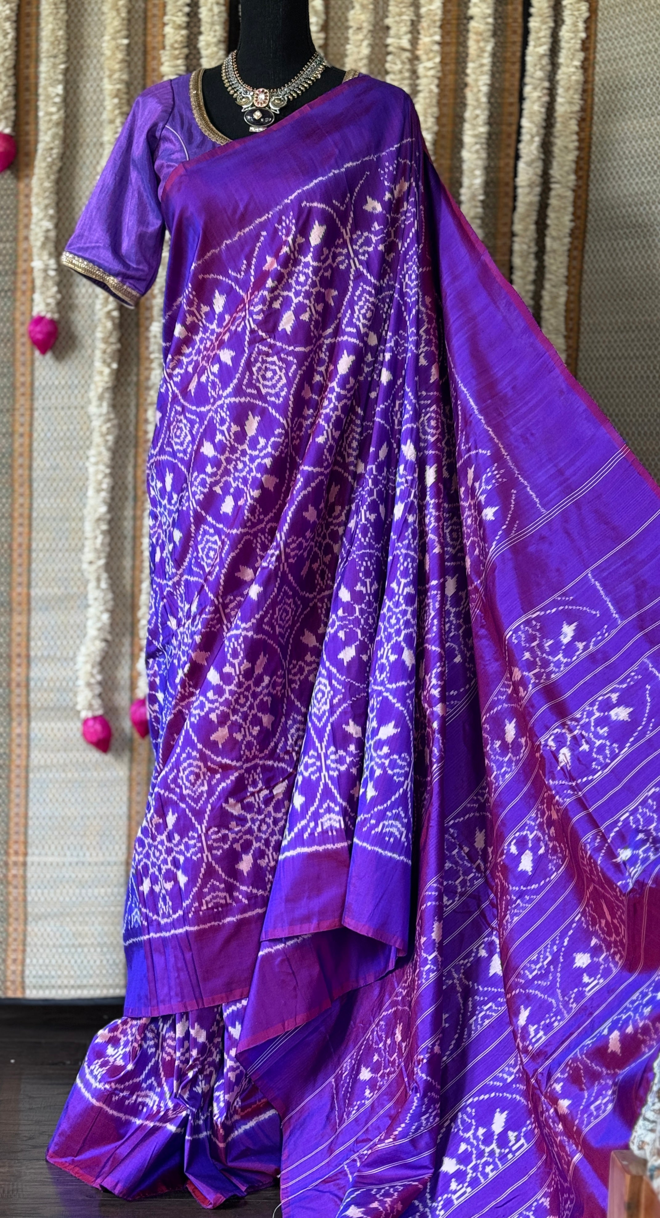 Pure Silk Ikat - Purple Pochampally