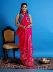 Pure Matka Silk - Magenta Pink Woven
