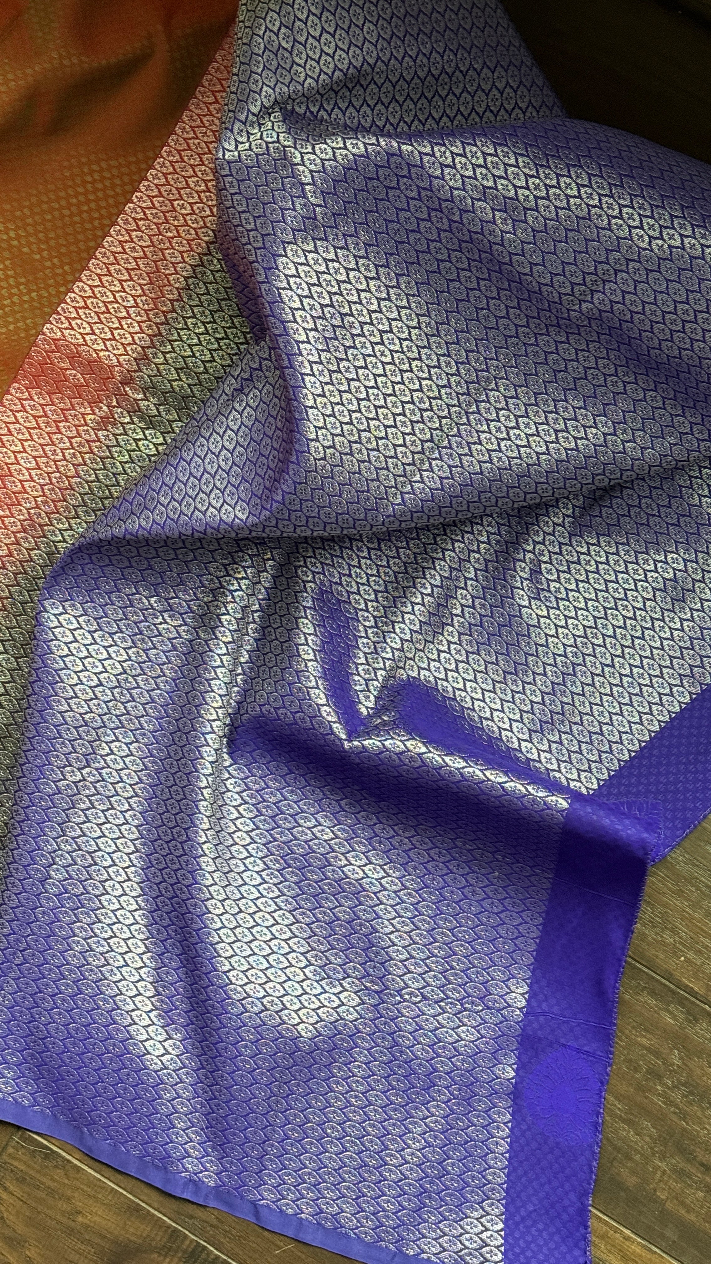 Soft Silk Kanjivaram - Brown Blue Tanchui Patli Pallu