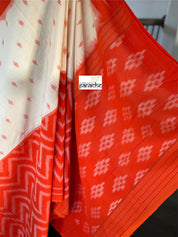 Pure Cotton Soft Ikat - Beige Orange