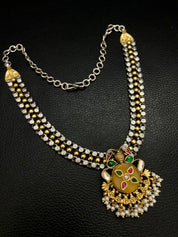 Silver 925 Necklace- Dual Tone
