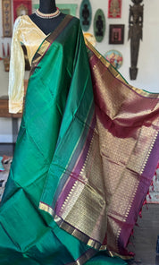 Pure Silk Kanjivaram - Green Woven