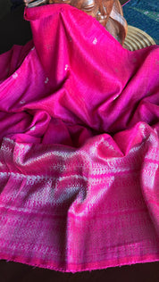 Pure Matka Silk - Magenta Pink Woven