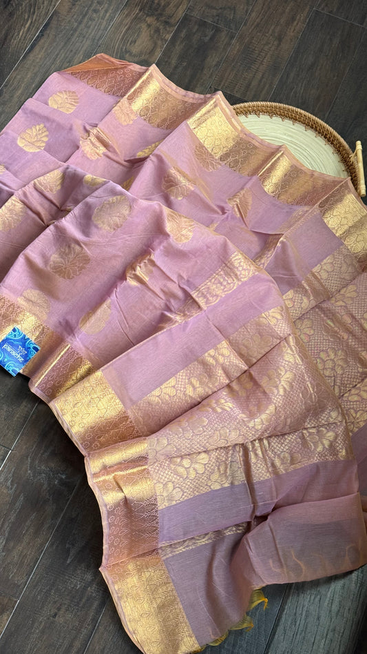 Cotton Silk Kanjivaram - Pale Pink
