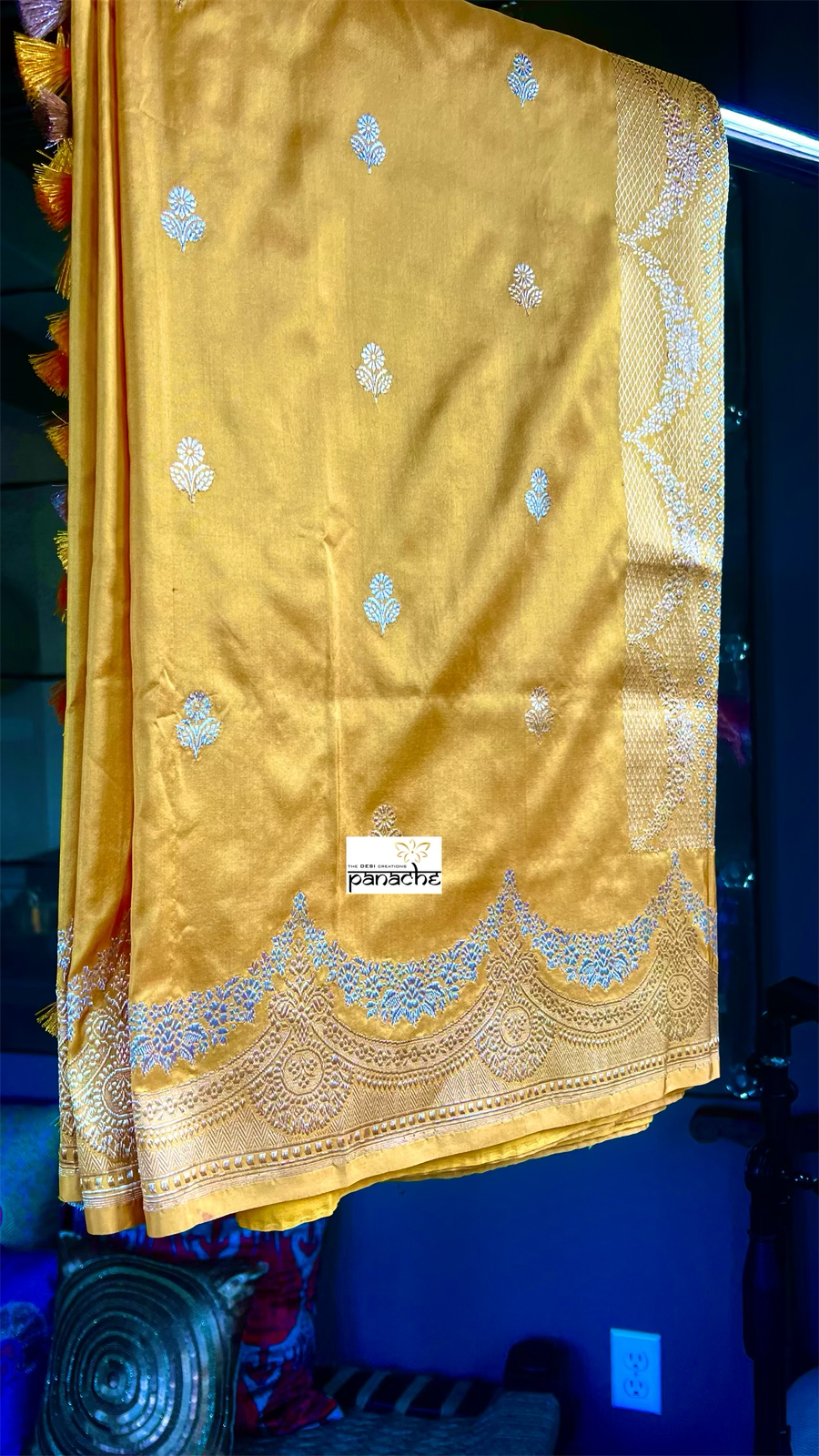 Pure Silk Kadwa Banarasi- Mango Yellow
