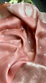 Kora Silk Banarasi - Blush Pink
