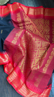 Cotton Gadwal - Black Red