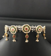 Silver 925 Choker - Jadau Kundan Pearl