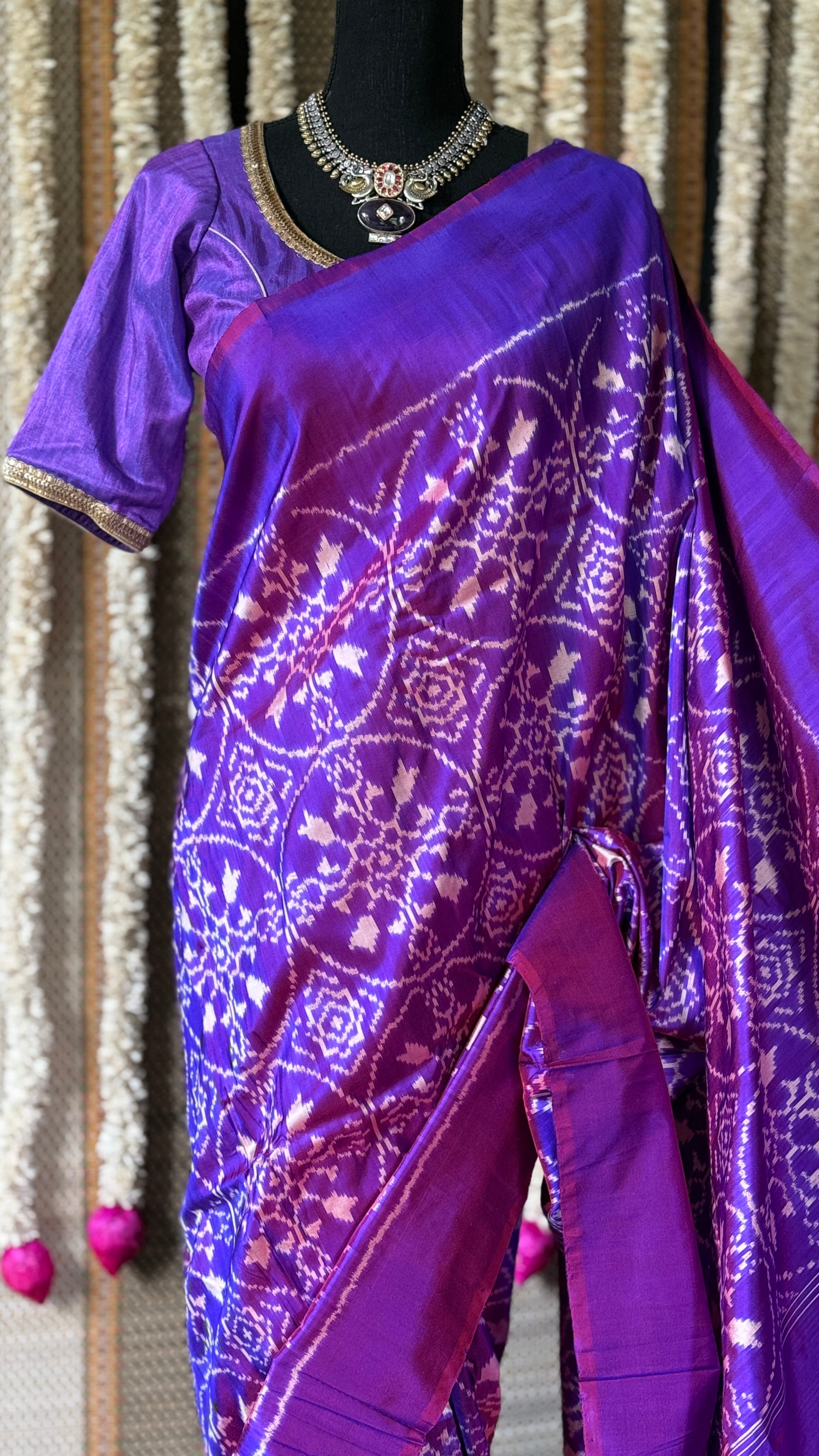 Pure Silk Ikat - Purple Pochampally