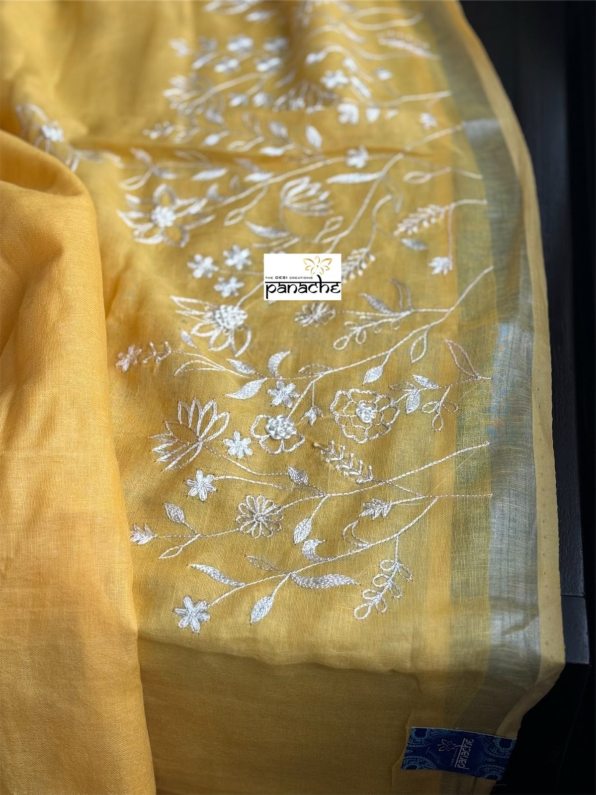 Embroidered Linen - Yellow