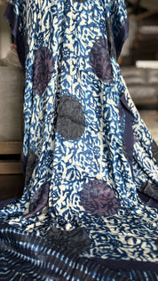 Modal Silk Vegetable Organic Dye Saree - Indigo Blue 2