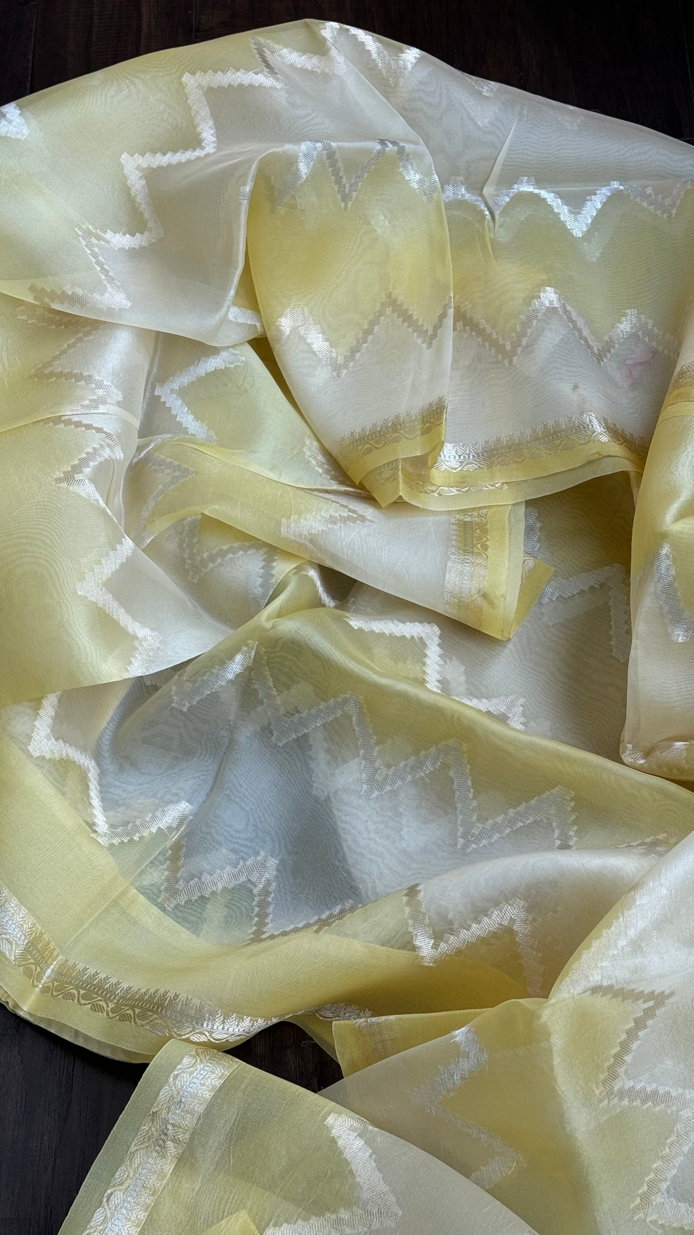 Organza Silk Banarsi - Yellow