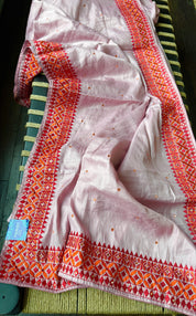 Soft Silk Kathiyawadi Embroidered - Blush Mauve Pink