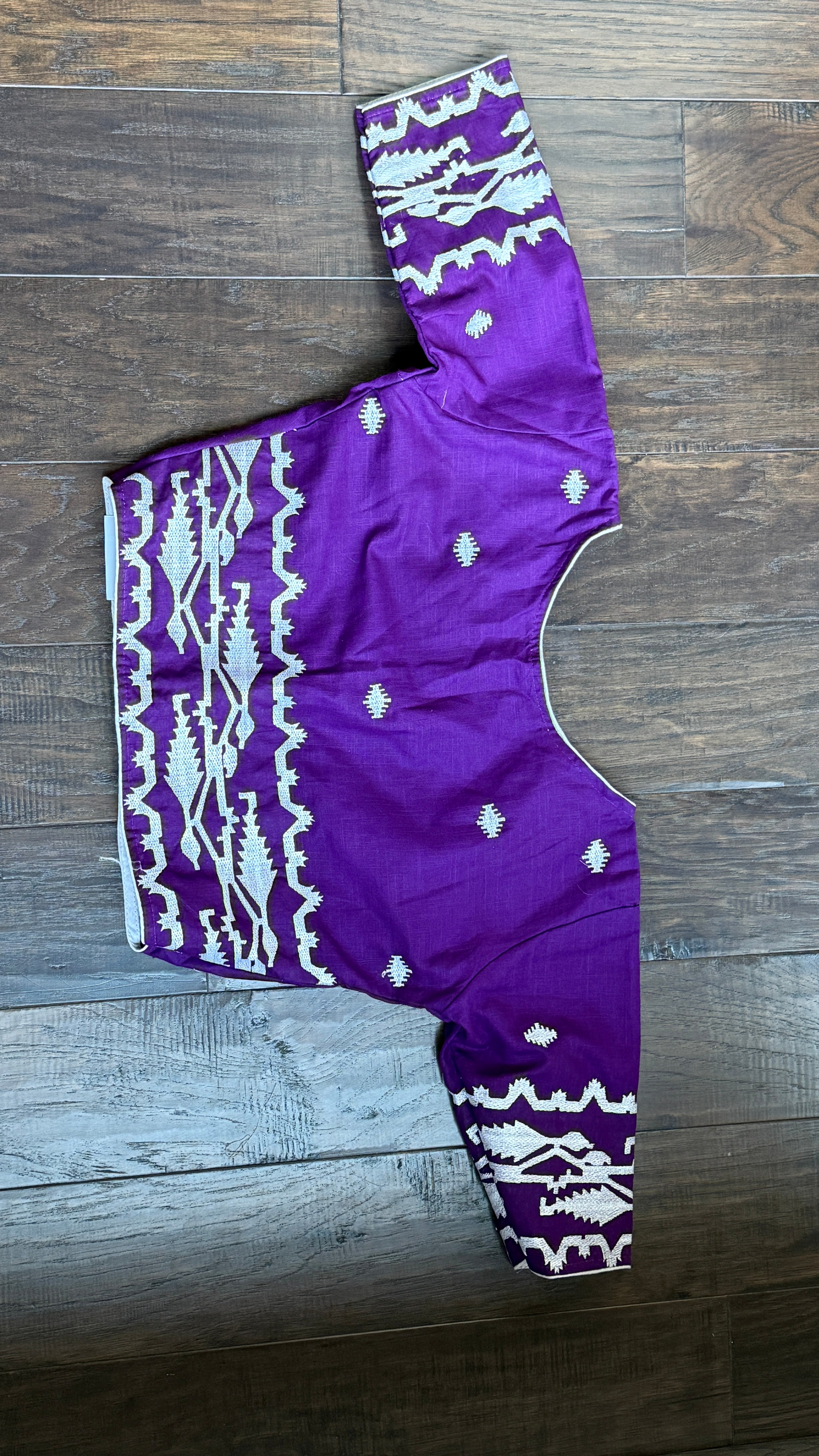 Designer Blouse - Purple Jamdaani Woven