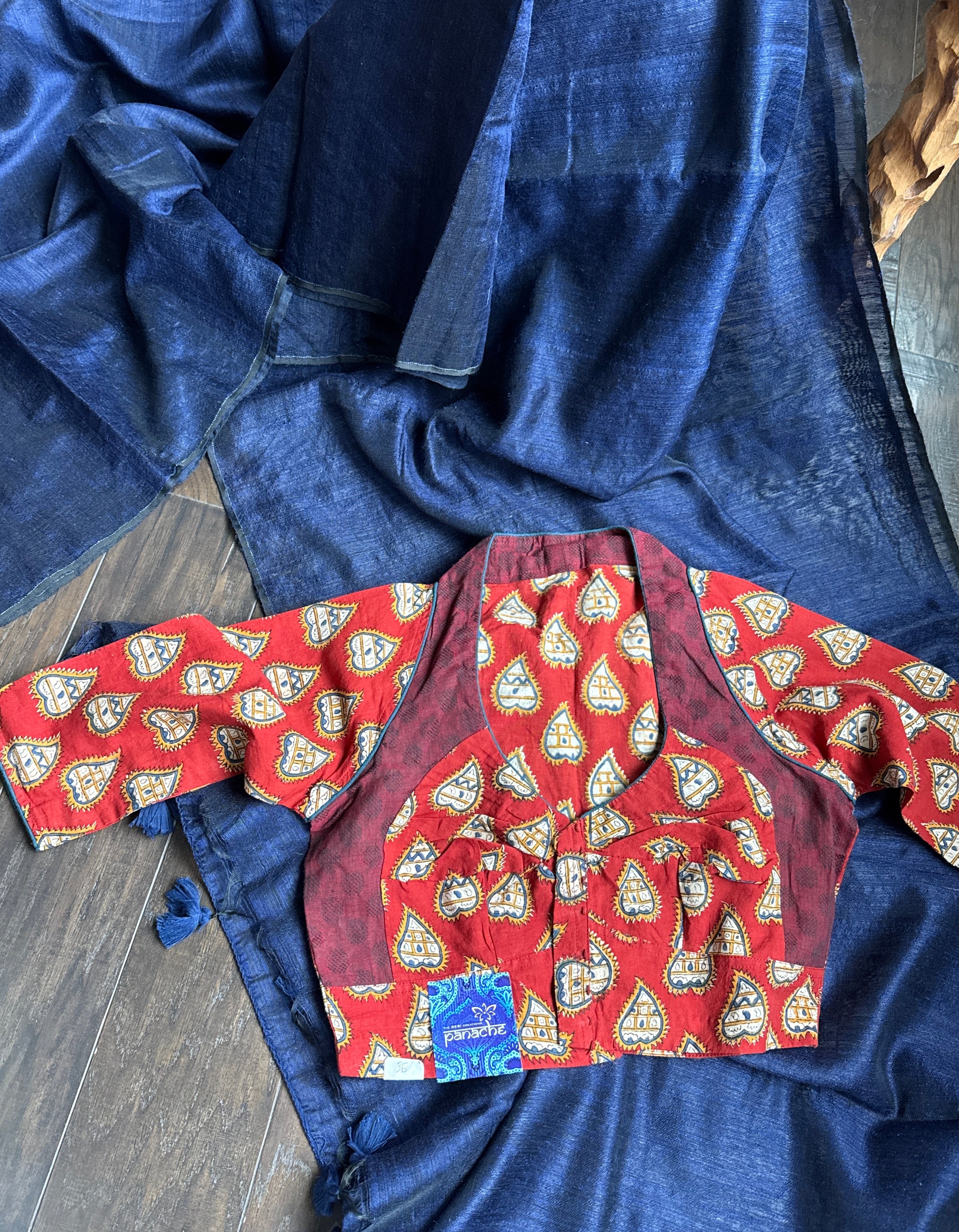 Linen Silk Borderless - Navy Blue